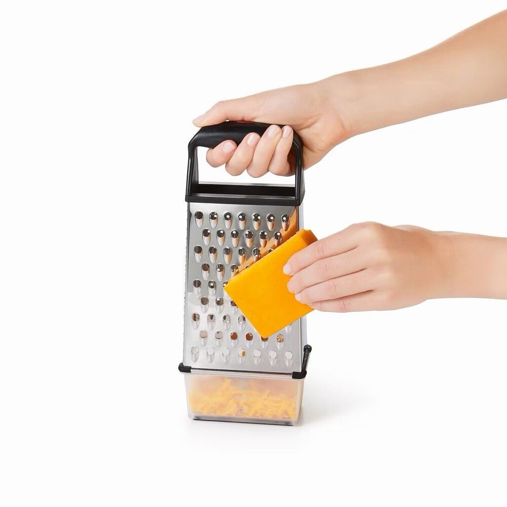 OXO Softworks Box Grater Stainless Steel Cheese Shredder w/ Storage